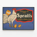 Vintage-Poster Spratt's Geflügel- und Kükenfutter — gerahmtes Bild an der Wand