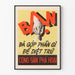 Vintage-Propagandaposter mit politischem Thema aus Vietnam