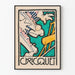 Vintage Dekorationsposter Cricquet in bunten Farben