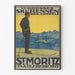 Vintage-Ski-Poster aus St. Moritz 1911