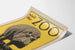 Vintage-Poster Besuch im Zoo Philadelphia Flusspferd