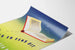 Vintage-Poster Fliegen mit einem Buch - Literarische Wanddekoration