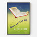 Vintage-Poster Fliegen mit einem Buch - Literarische Wanddekoration