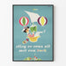 Vintage-Poster 'Vlieg er eens uit met een boek' Wanddekoration