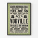 Vintage Dekorationsposter Vodville bei Adams Memorial Hall