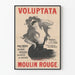 Vintage-Poster Voluptata im Moulin Rouge - Künstlerische Wanddekoration