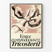 Vintage-Poster Sie kennen Tricosteril - Retro-Wanddekoration