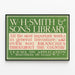 W.H. Smith & Sons Bibliotheks-Poster - Bedeutende Werke der allgemeinen Literatur — gerahmtes Bild an der Wand