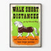 Vintage-Poster Walk Short Distances - Originelle Wanddekoration