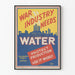 Vintage-Poster Industrielle Kriegswirtschaft benötigt Wasser