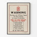 Vintage-Poster Warnung vor Spionage – Retro-Wanddekoration Artem Legrand