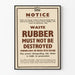 Vintage-Poster Hinweis auf recycelten Gummi von 1942