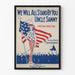 Vintage Wandposter Wir werden alle an deiner Seite stehen, Onkel Sammy