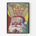 Vintage-Weihnachtsposter mit Weihnachtsmann für festliche Wanddekoration