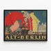 Vintage-Weihnachtsplakat in Berlin Alt - Retro-Wanddekoration — gerahmtes Bild an der Wand