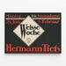 Retro-Poster Weisse Woche von Hermann Tietz — gerahmtes Bild an der Wand