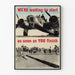 Vintage-Poster Flugzeug und Arbeiter - Retro-Industrielle Wanddekoration