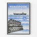 Werkspoor Amsterdam - Poster Industrieller Vintage-Poster in Blau und Schwarz