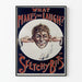 Vintage-Poster Humor 'Was bringt Sie zum Lachen?' Skizzenhafte Ausschnitte