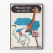 Vintage-Poster „Wenn du deinen Hals riskiert hast...“ mit Giraffe