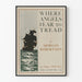 Vintage-Dekorposter Where Angels Fear to Tread – Marinestil