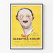 Vintage humoristisches Poster von Ben Turpin auf gelbem Hintergrund