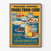 Vintage-Poster für gesunde Ernährung auf Maisbasis