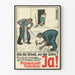 Vintage-Poster Arbeit und Lohn - Initiative Präsenz Ja
