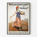 Amerikanisches Vintage-Poster - Werden Sie an dem Sieg teilhaben?