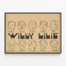 Vintage-Poster Karikaturen Gesichter Expressionisten Willy Lilie — gerahmtes Bild an der Wand