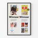 Wanddekoration Poster Winnaar & Winnaar Ausgezeichnete Bücher 2003-2004