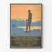 Vintage-Winterposter am Tegernsee - Wanddekoration Bergwinter