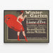 Vintage-Poster Winter-Garten - Liane d'Eve, Attraktion im Dezember — gerahmtes Bild an der Wand