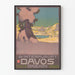 Vintage-Poster Skistation Winterkurort Davos