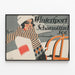 Vintage-Wintersport-Poster Saarow - Wanddekoration für den Winter — gerahmtes Bild an der Wand
