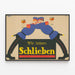 Vintage-Poster Wir lieben Schlieben – Bunte und originelle Wanddekoration — gerahmtes Bild an der Wand