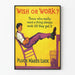 Motivierendes Poster Wunsch oder Arbeit - Inspirierende Wanddekoration
