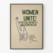 Poster Women Unite - Erklärung für weibliche Einheit und soziale Rechte