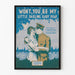 Vintage-Romantik-Poster von Soldat und jungem Mädchen am Wasserufer