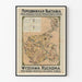 Vintage-Poster mit polnischer Industrie- und Handwerkskarte aus den Jahren 1910–1912