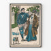 Vintage Dekorationsposter Yale mit Paar und Bulldogge
