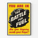 Vintage-Poster "You Are In The Battle For Fuel" Wanddekoration im Retro-Stil