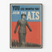 Vintage-Rekrutierungs-Poster A.T.S. Wanddekoration