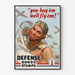 Vintage-Militärposter 'You Buy 'Em We'll Fly 'Em' Wanddekoration im Retro-Stil
