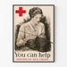 Vintage-Poster der Amerikanischen Rotkreuz-Hilfe und Solidarität