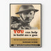 Vintage-Poster Soldat mit Zeigefinger - Industrielle Motivationsposter