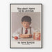 Vintage-Werbeplakat Levy's Real Jewish Rye