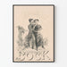 Vintage-Poster Bock Junges Paar und Ziege für Wanddekoration