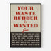 Vintage-Recycling-Gummi-Poster für Wanddekoration