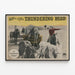 Vintage Western-Poster The Thundering Herd — gerahmtes Bild an der Wand